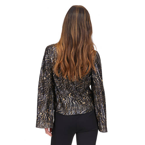 Blouse 'Flare Sleeve Foil Print' pour Femmes