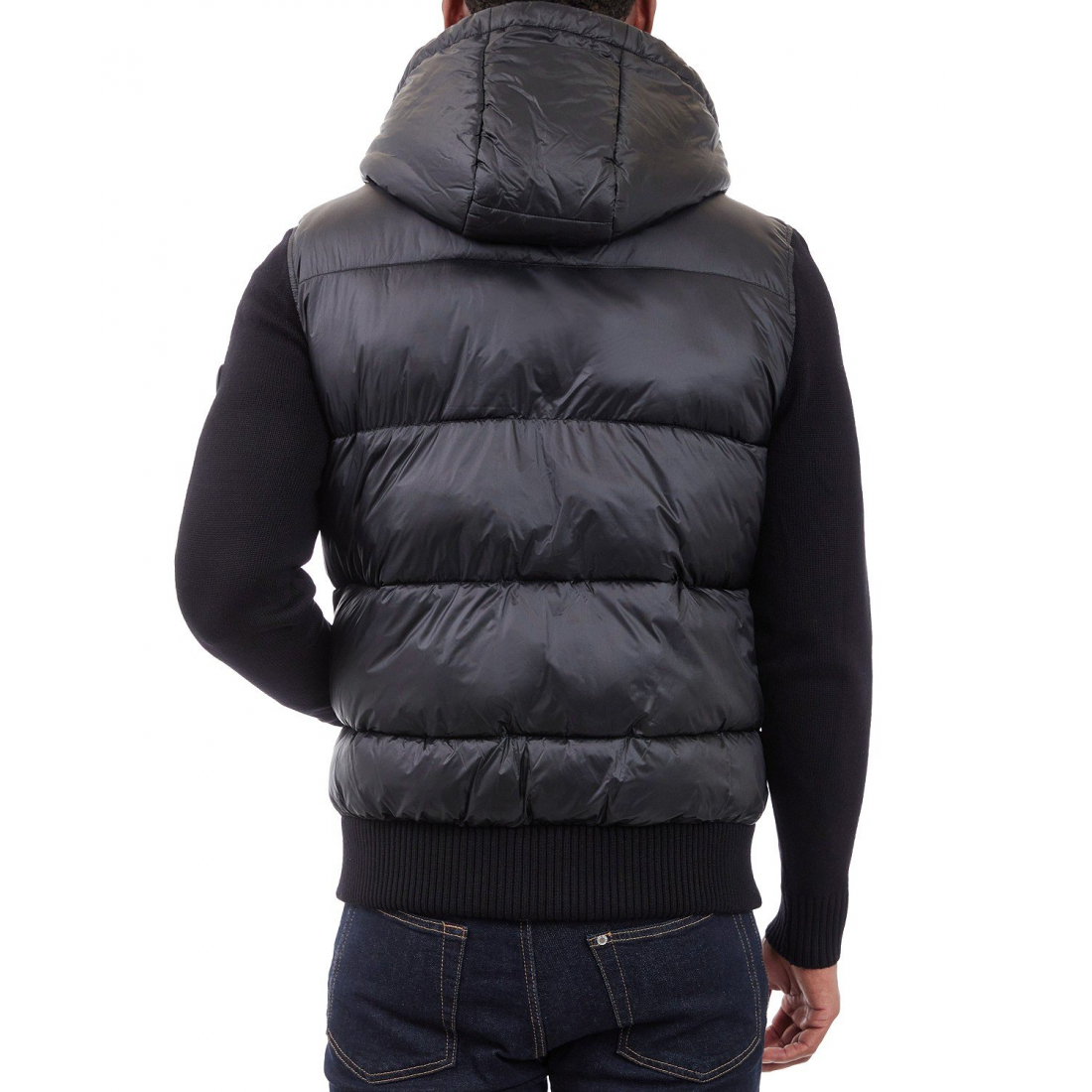 Veste matelassée 'Mixed-Media Hooded Zip' pour Hommes