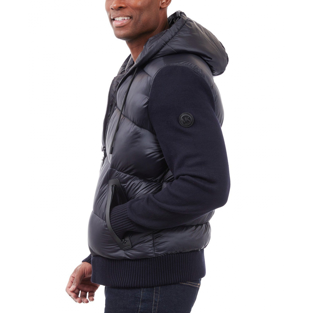 Veste matelassée 'Mixed-Media Hooded Zip' pour Hommes