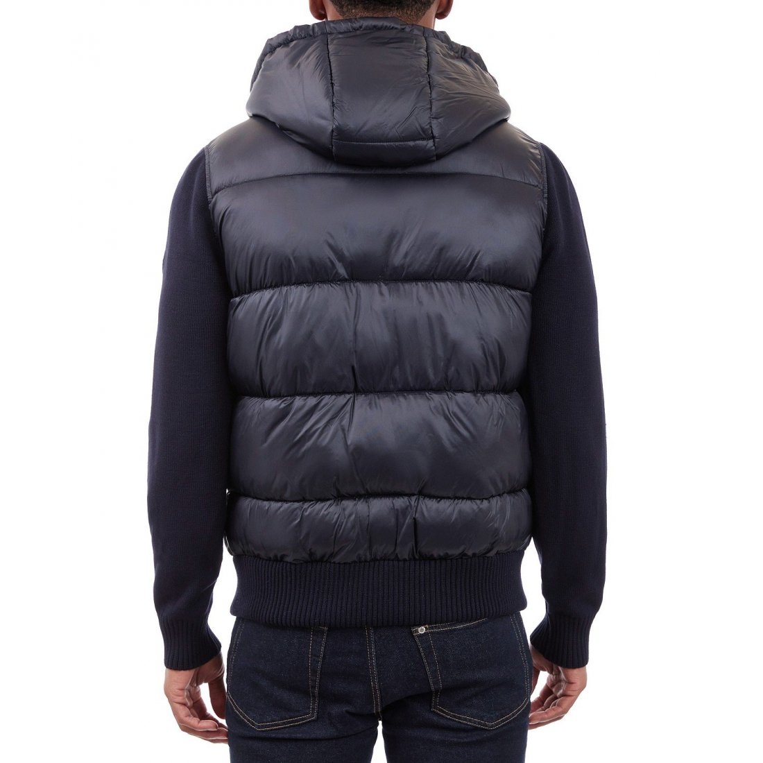 Veste matelassée 'Mixed-Media Hooded Zip' pour Hommes