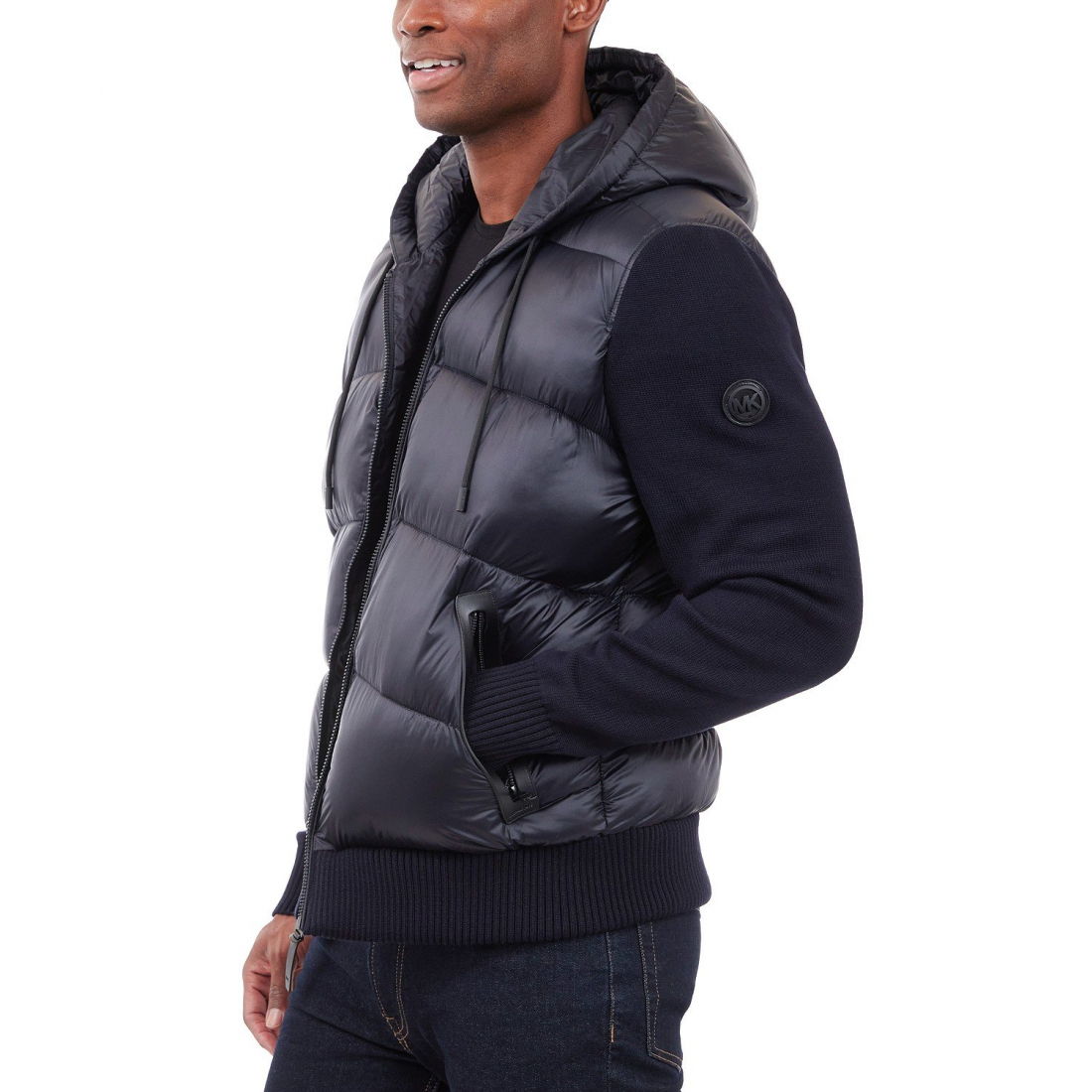 Veste matelassée 'Mixed-Media Hooded Zip' pour Hommes