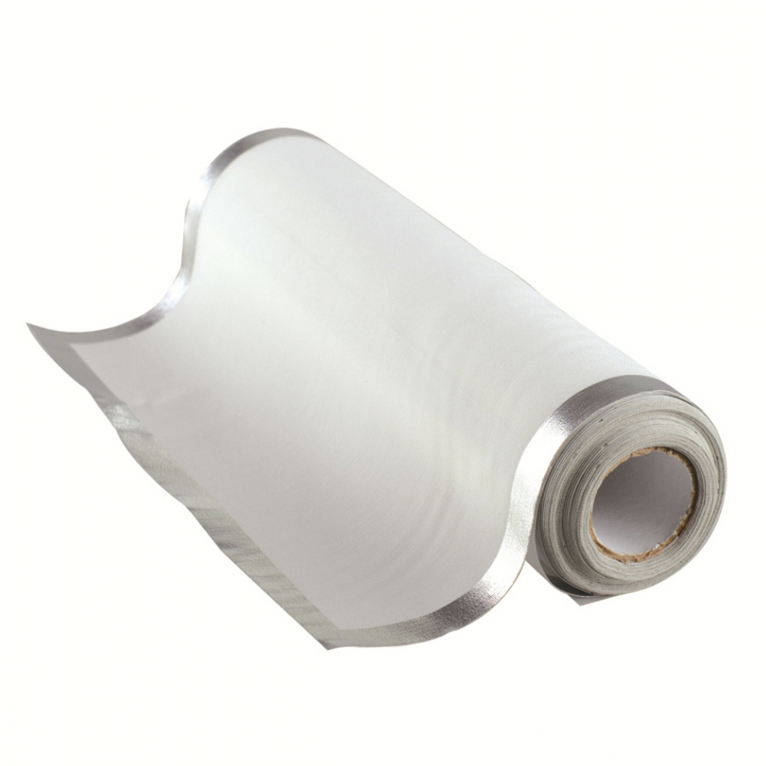 Serviettes Jetables 21 x 21  cm Blanc Et Argent Rouleau 32 Pieces
