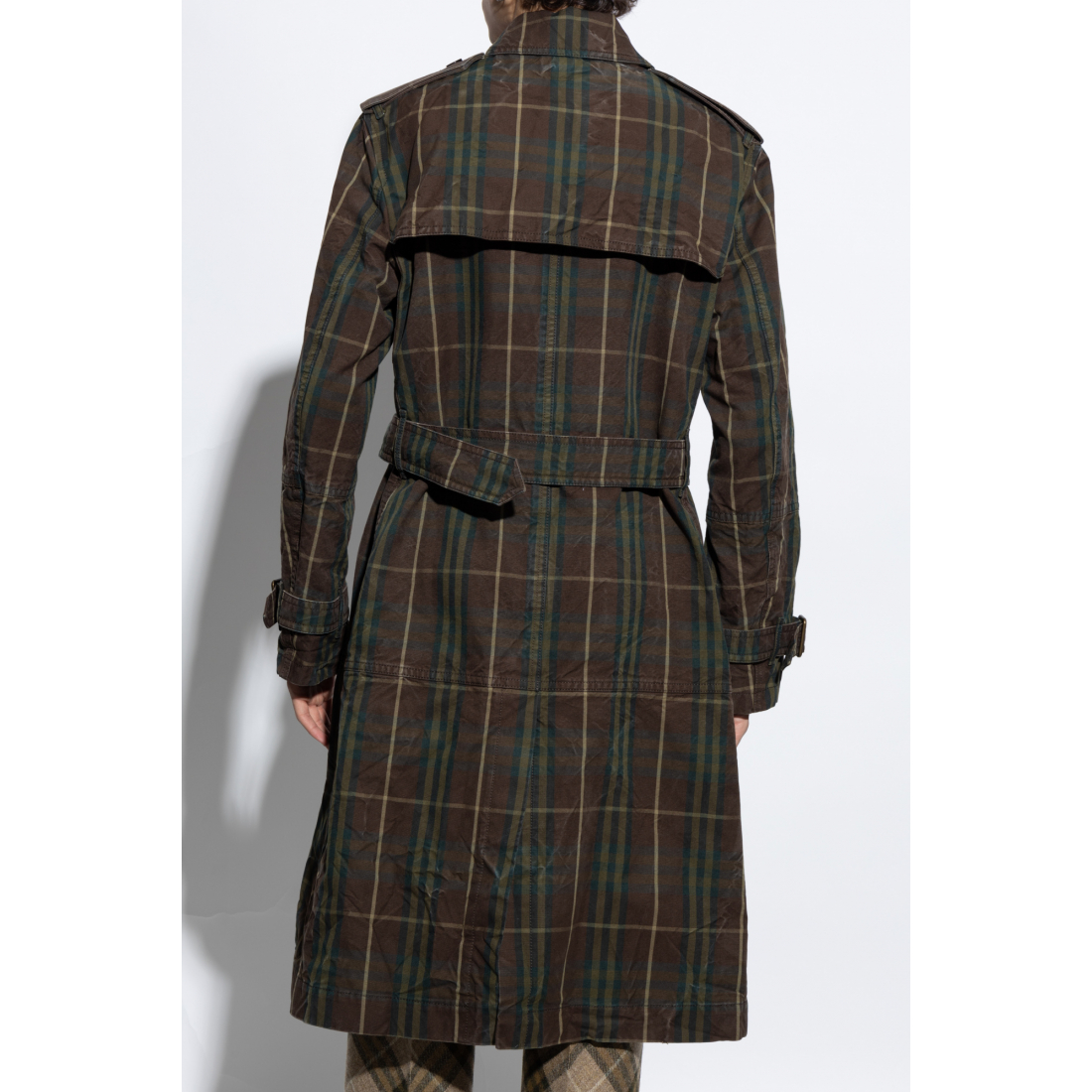 'Checked' Trenchcoat für Herren