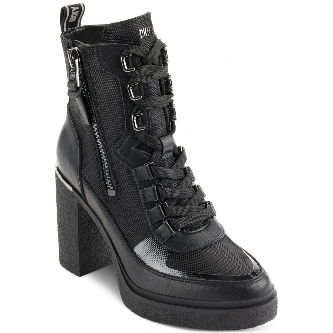 Bottines 'Toia Lace-Up Zip Block Heel' pour Femmes