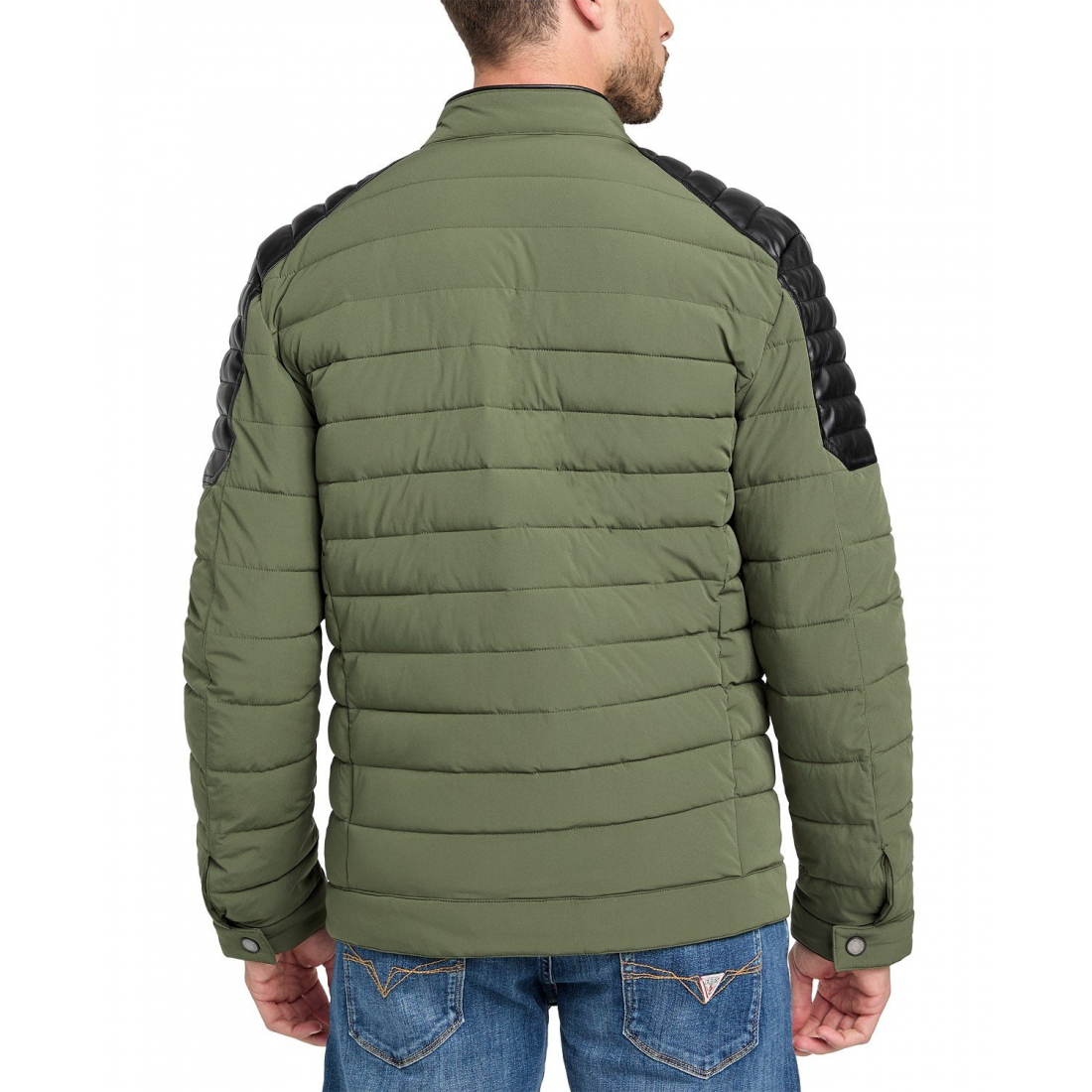 'Lightweight with Moto Detail' Gesteppte Jacke für Herren