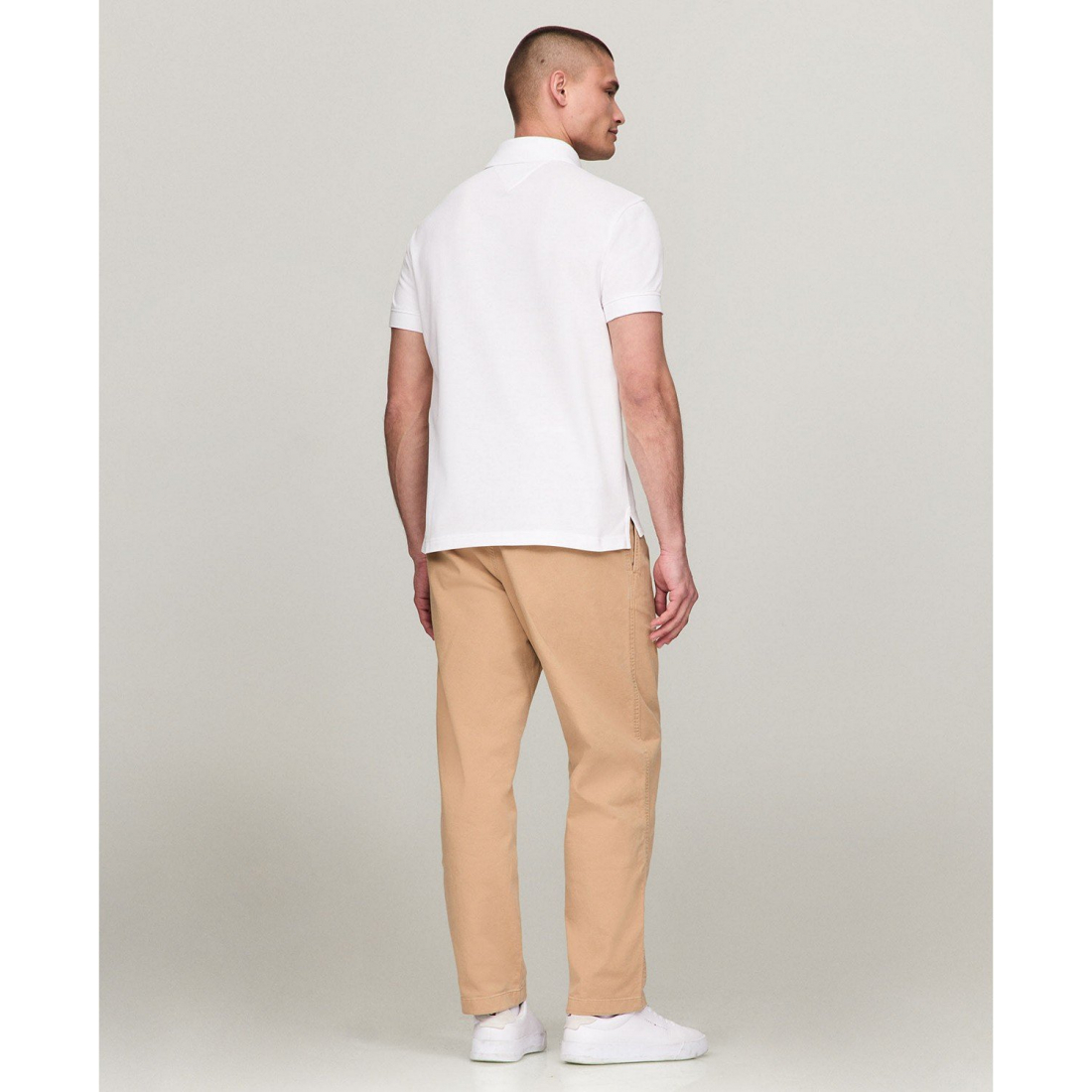 'Short Sleeve Embroidered Chest Stripe' Polohemd für Herren