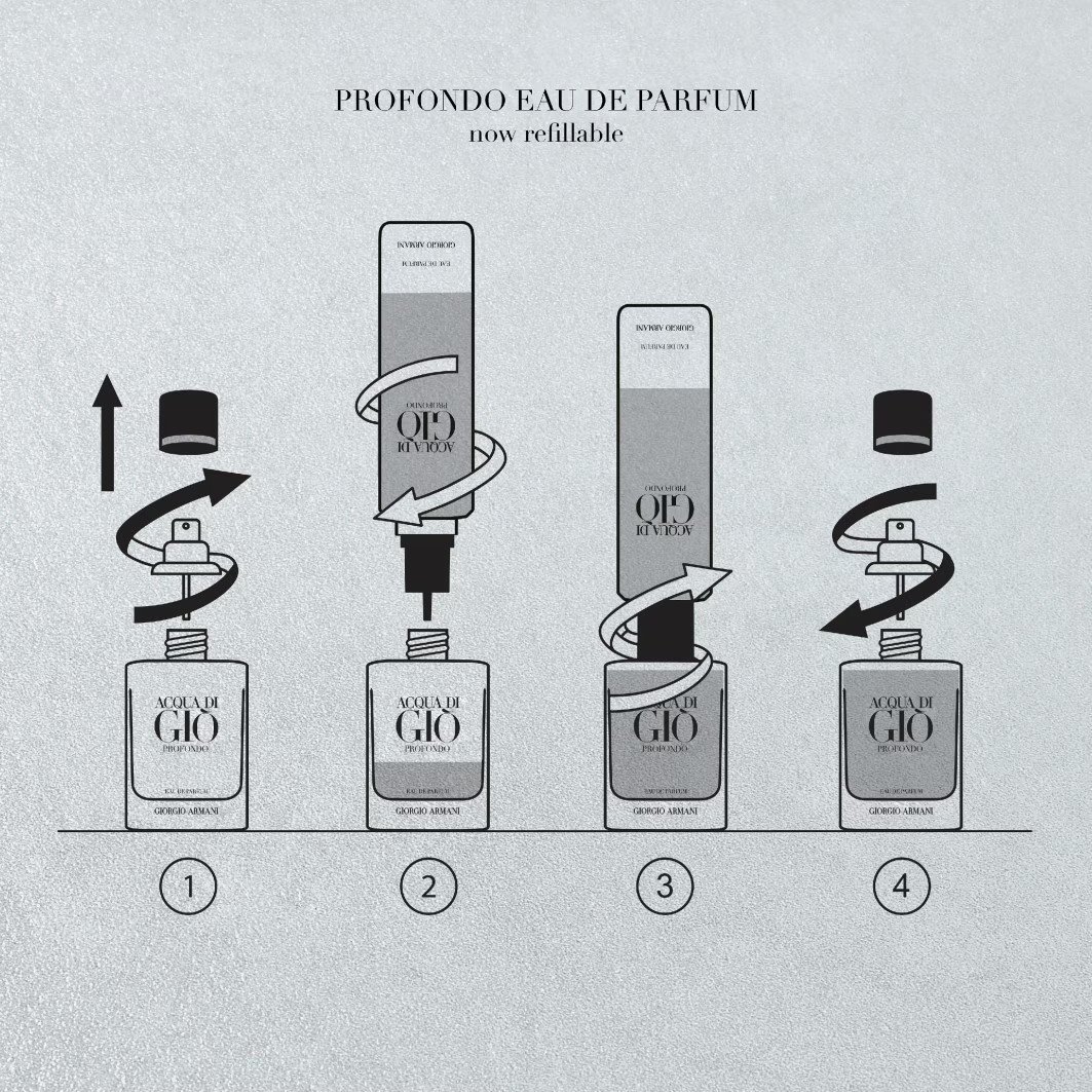 Eau de Parfum - Rechargeable 'Acqua di Giò Profondo' - 100 ml