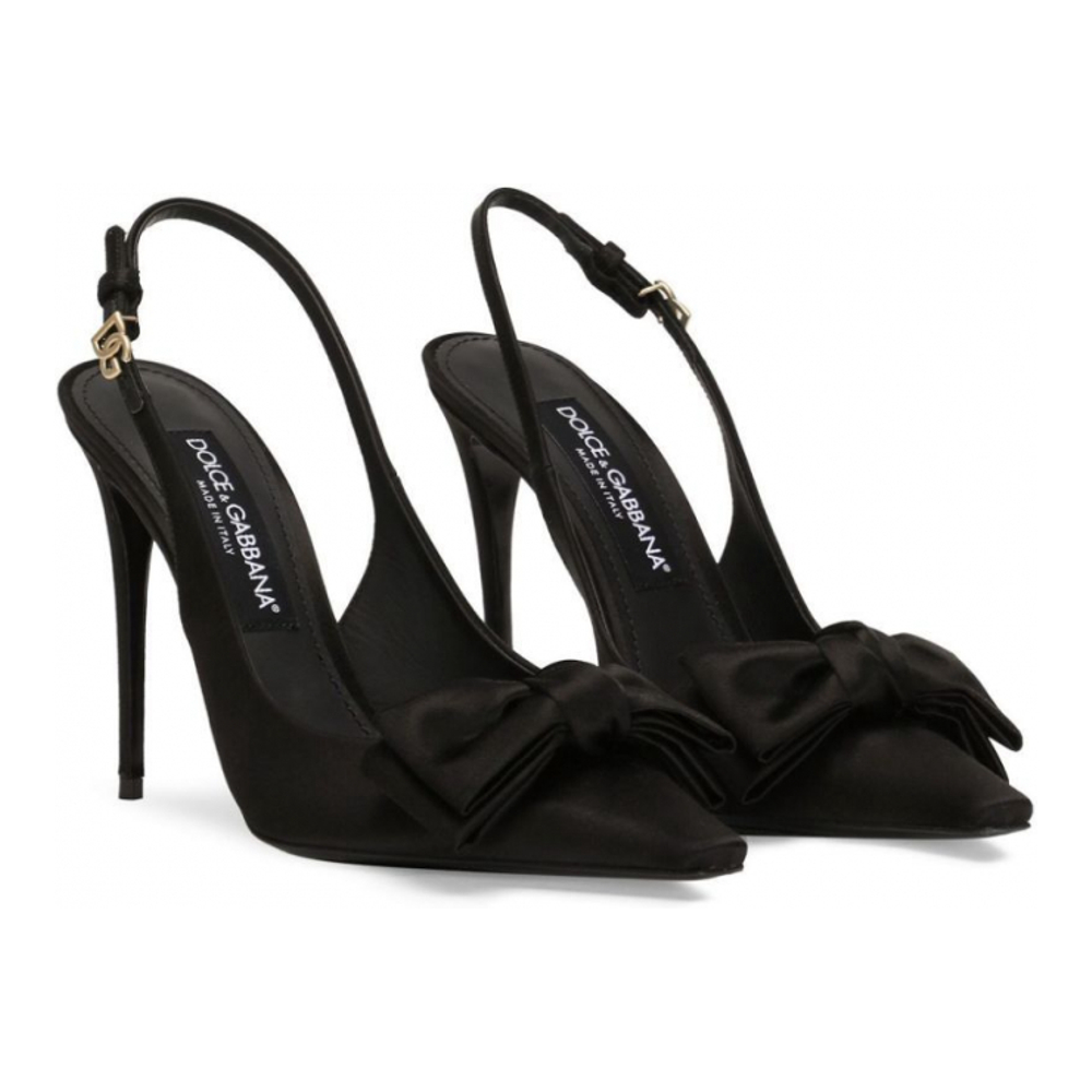 'Bow-Detailing' Pumps mit Fersenriemen für Damen