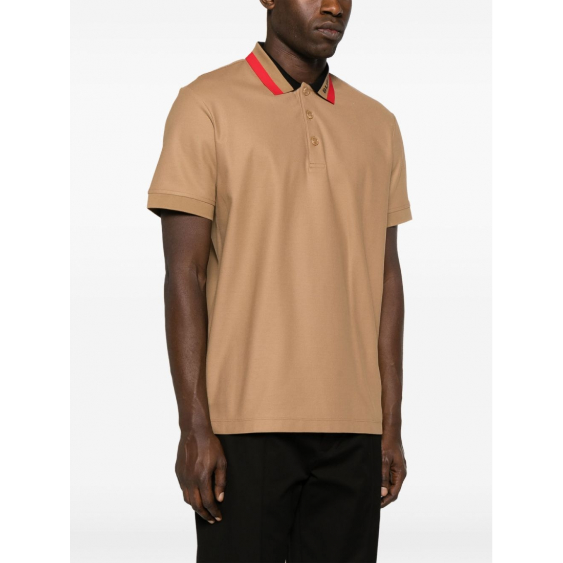 'Contrasting-Collar' Polohemd für Herren
