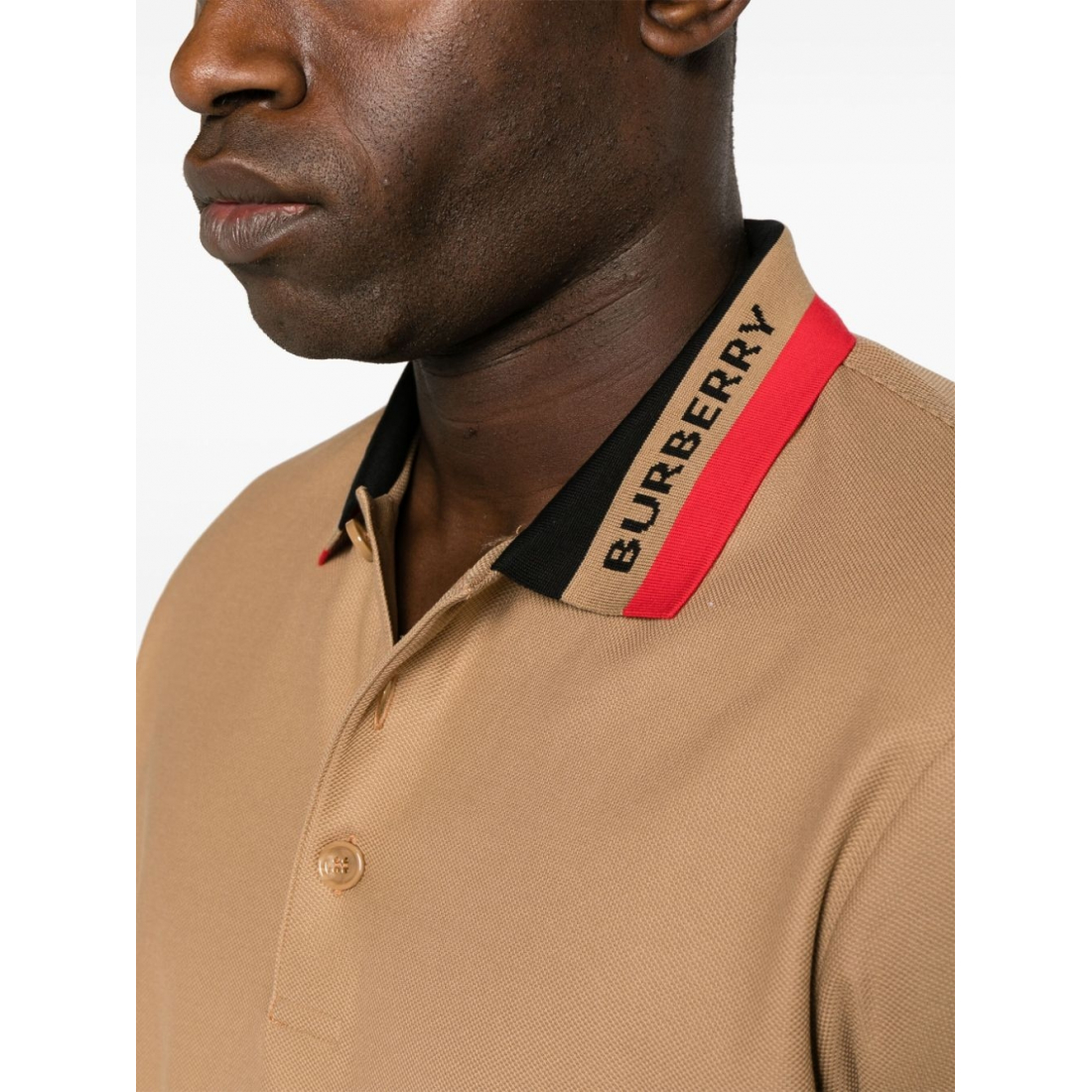 'Contrasting-Collar' Polohemd für Herren