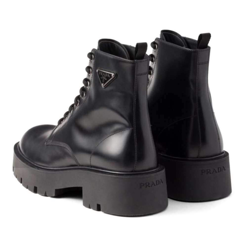 Men's 'Logo Plaque' Combat Boots