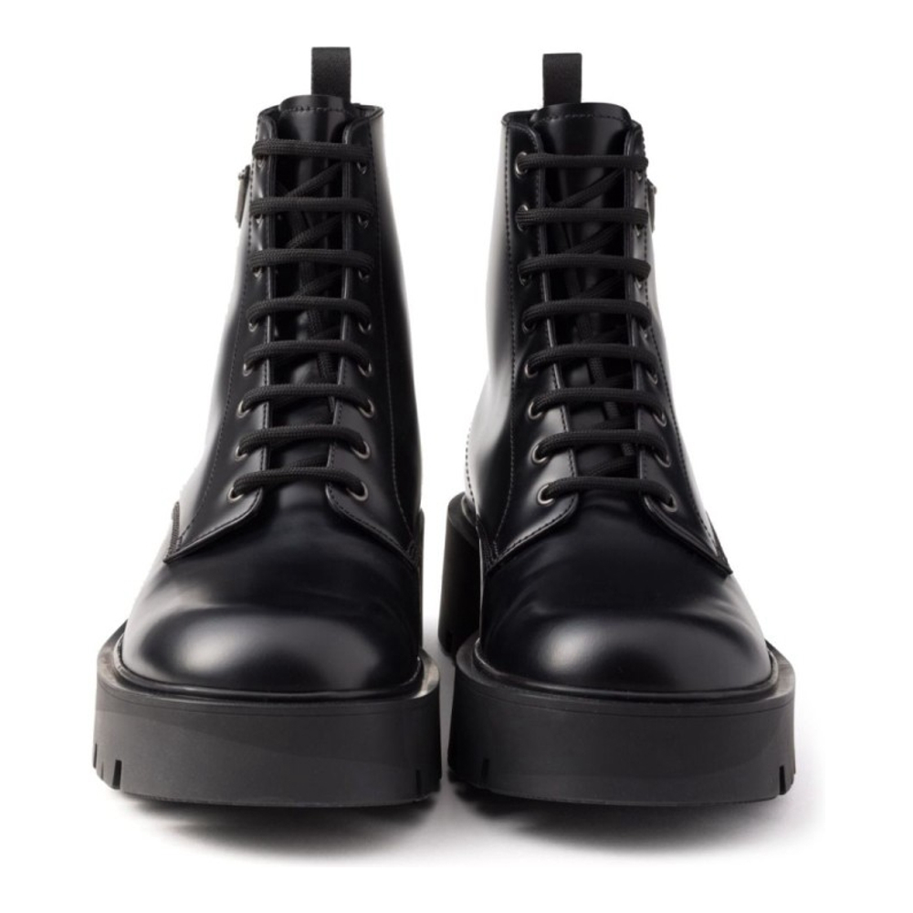 Men's 'Logo Plaque' Combat Boots