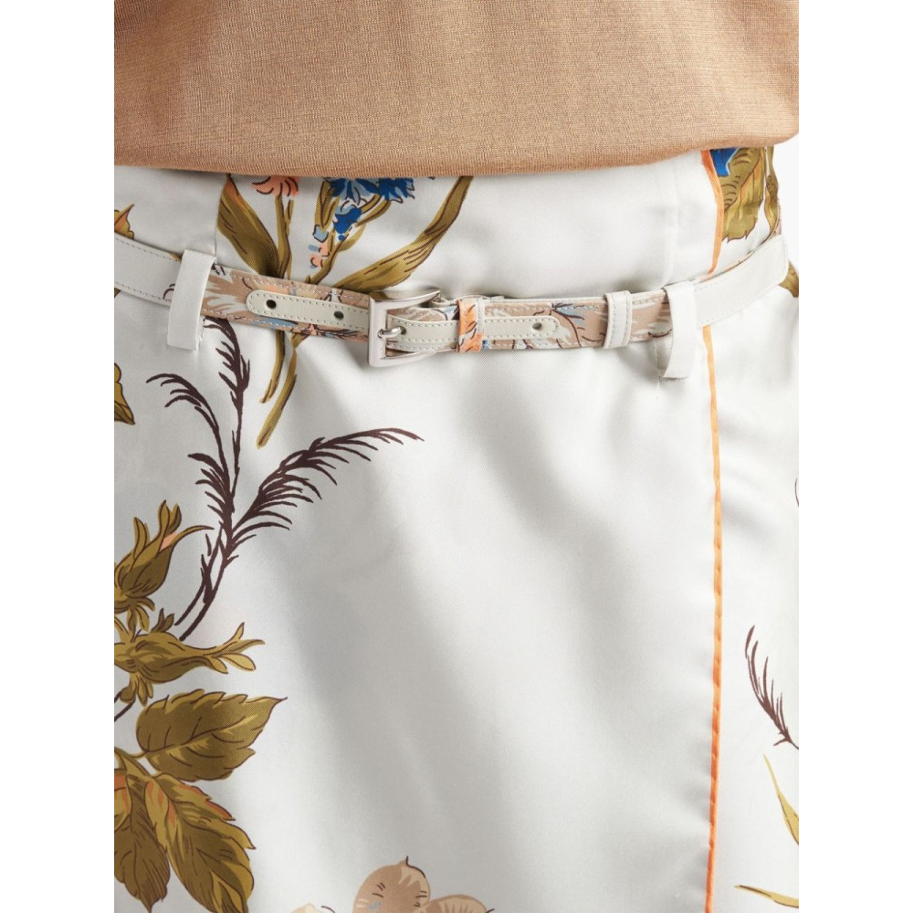 Jupe Midi 'Floral-Print' pour Femmes