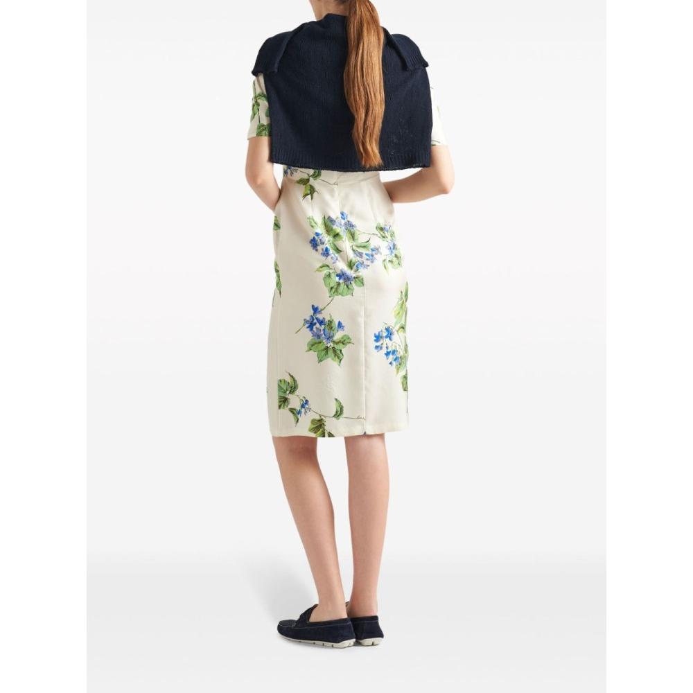 Robe Midi 'Floral-Print' pour Femmes