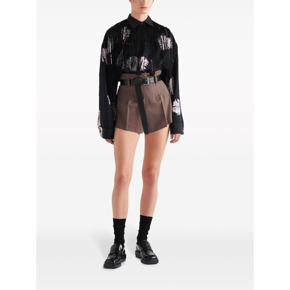 Chemise 'Floral-Print Fringed' pour Femmes