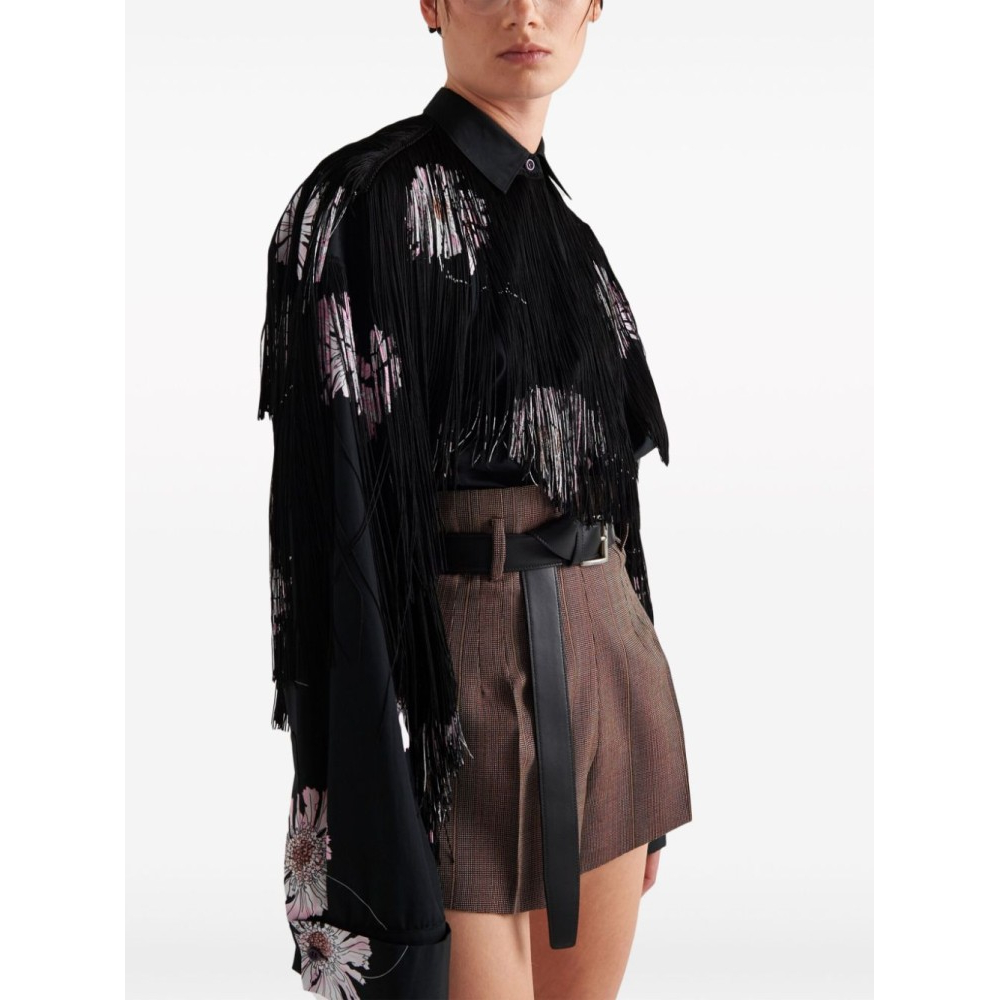 Chemise 'Floral-Print Fringed' pour Femmes