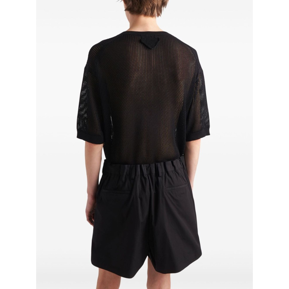 Pull à manches courtes 'Open-Knit' pour Hommes