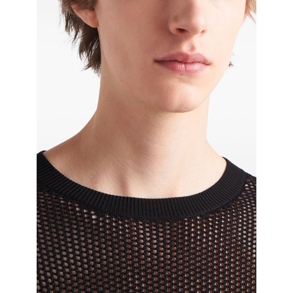 Pull à manches courtes 'Open-Knit' pour Hommes