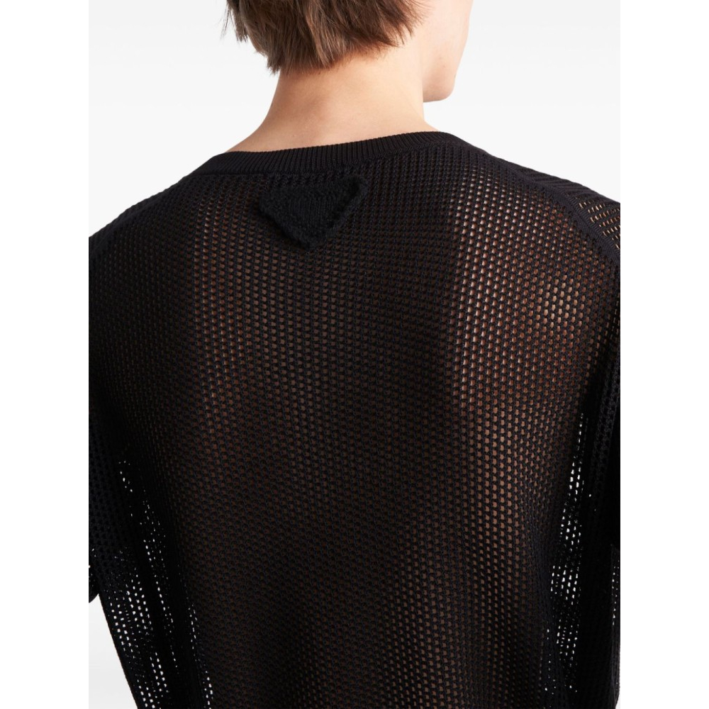 Pull à manches courtes 'Open-Knit' pour Hommes