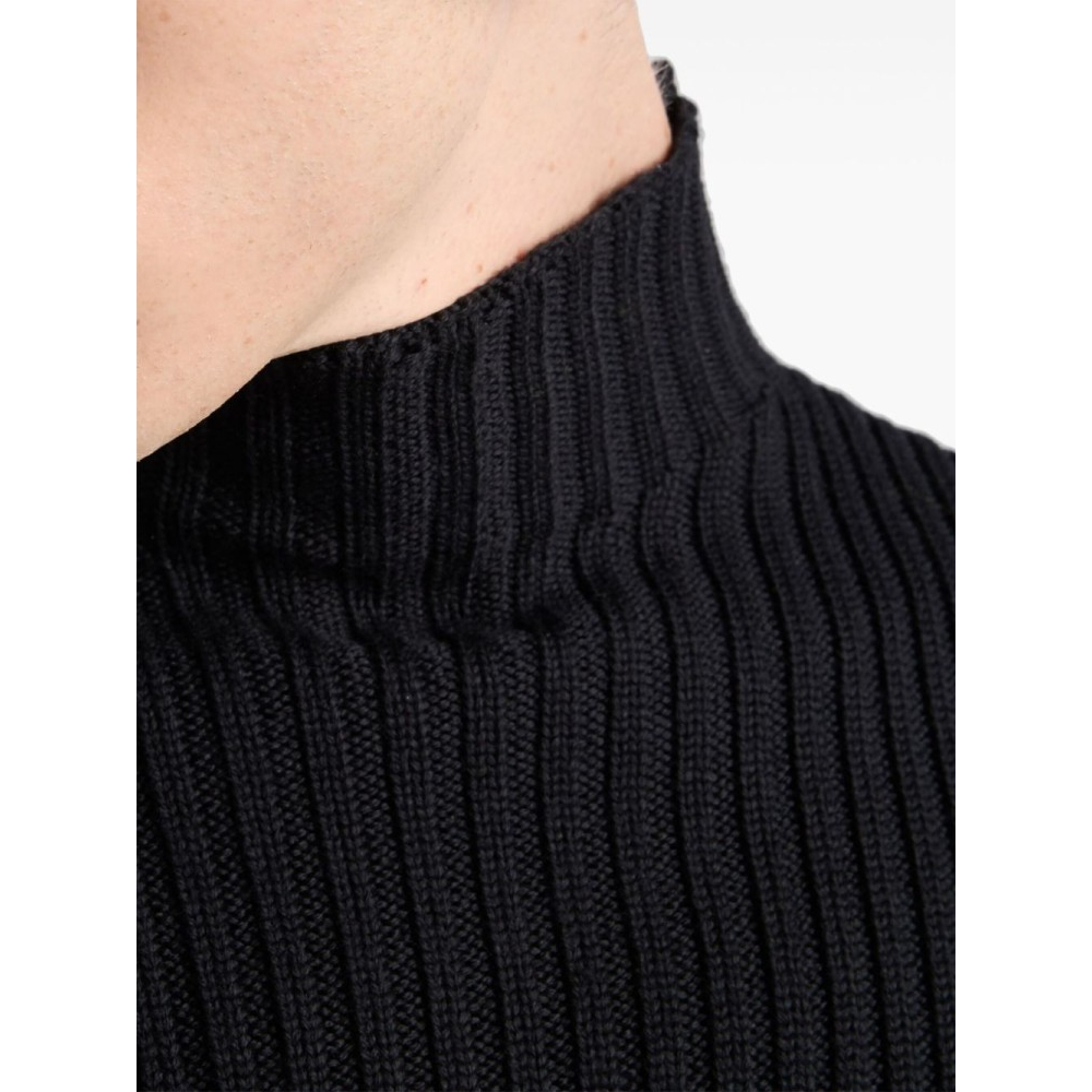 Men's 'Logo-Patch Ribbed' Turtleneck Sweater