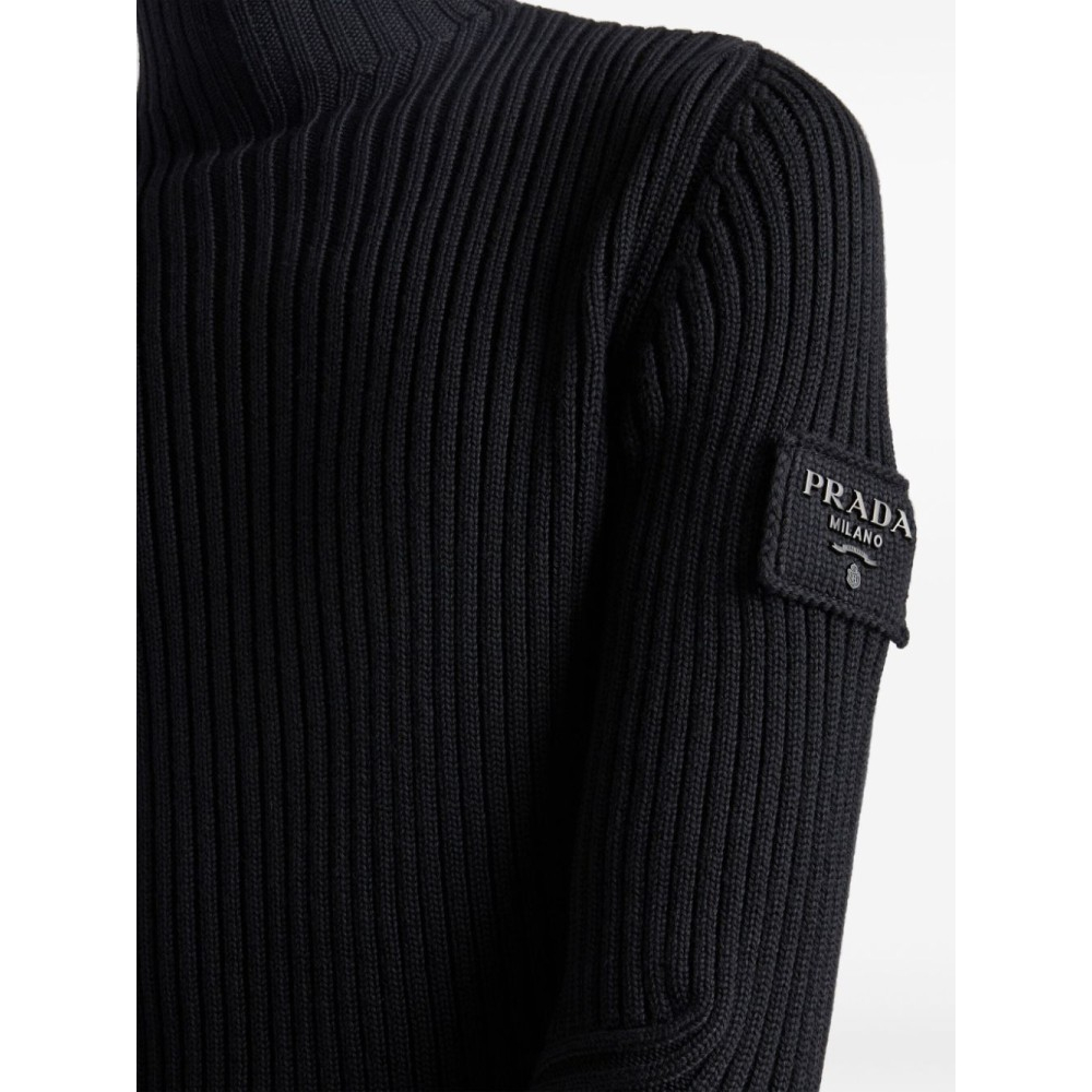 Men's 'Logo-Patch Ribbed' Turtleneck Sweater