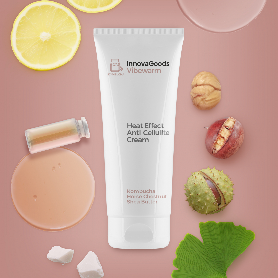 Heat Effect Anti-Cellulite Cream Kombucha Vibewarm - 200 ml