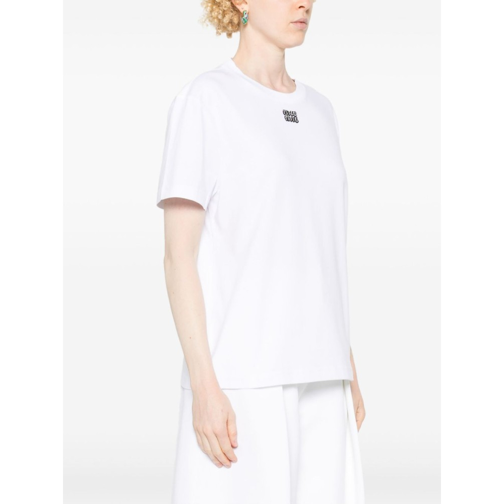 T-shirt 'Beaded-Logo' pour Femmes