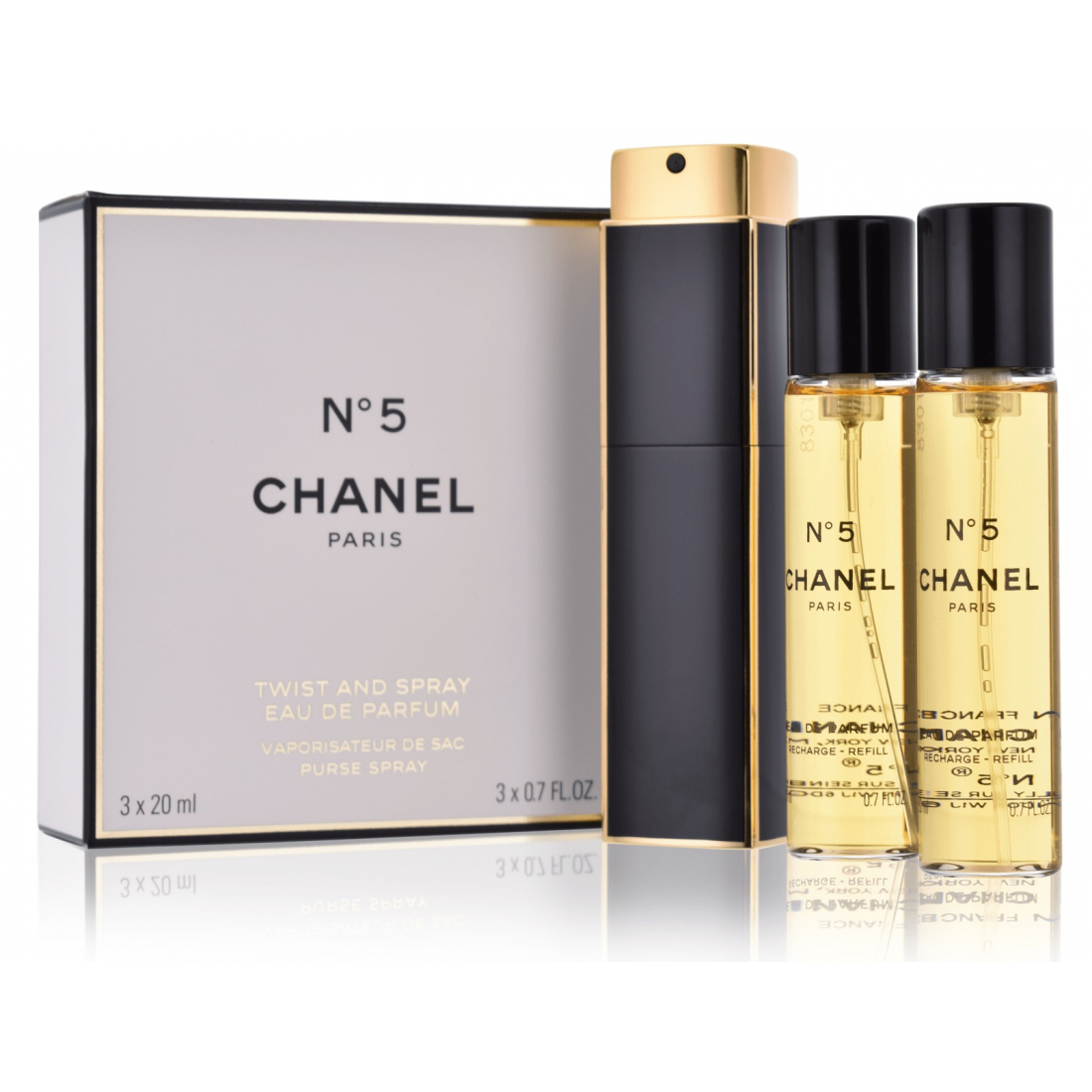 Eau de parfum 'N°5 Twist & Spray' - 20 ml, 3 Pièces