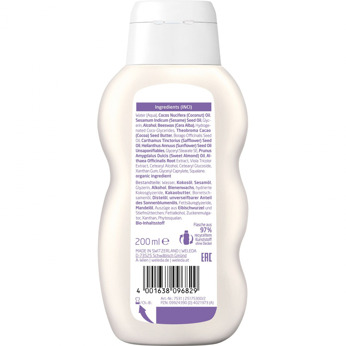 'White Mellow Baby' Body Milk - 200 ml