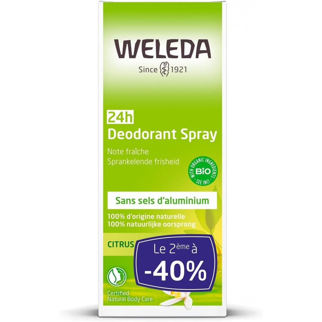 'Citrus Fresh' Spray Deodorant - 100 ml, 2 Pieces