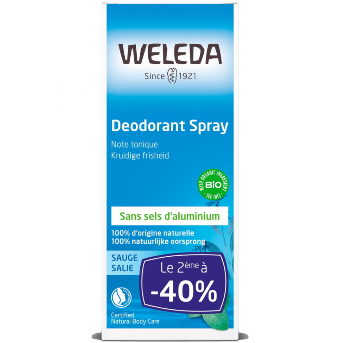 'Sage' Spray Deodorant - 100 ml, 2 Pieces