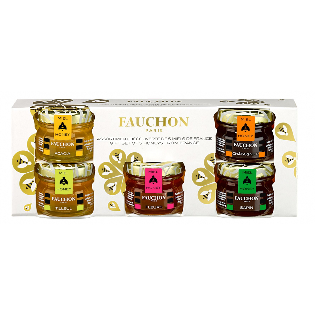 ‌Assortiment Découverte de 5 Miels de France