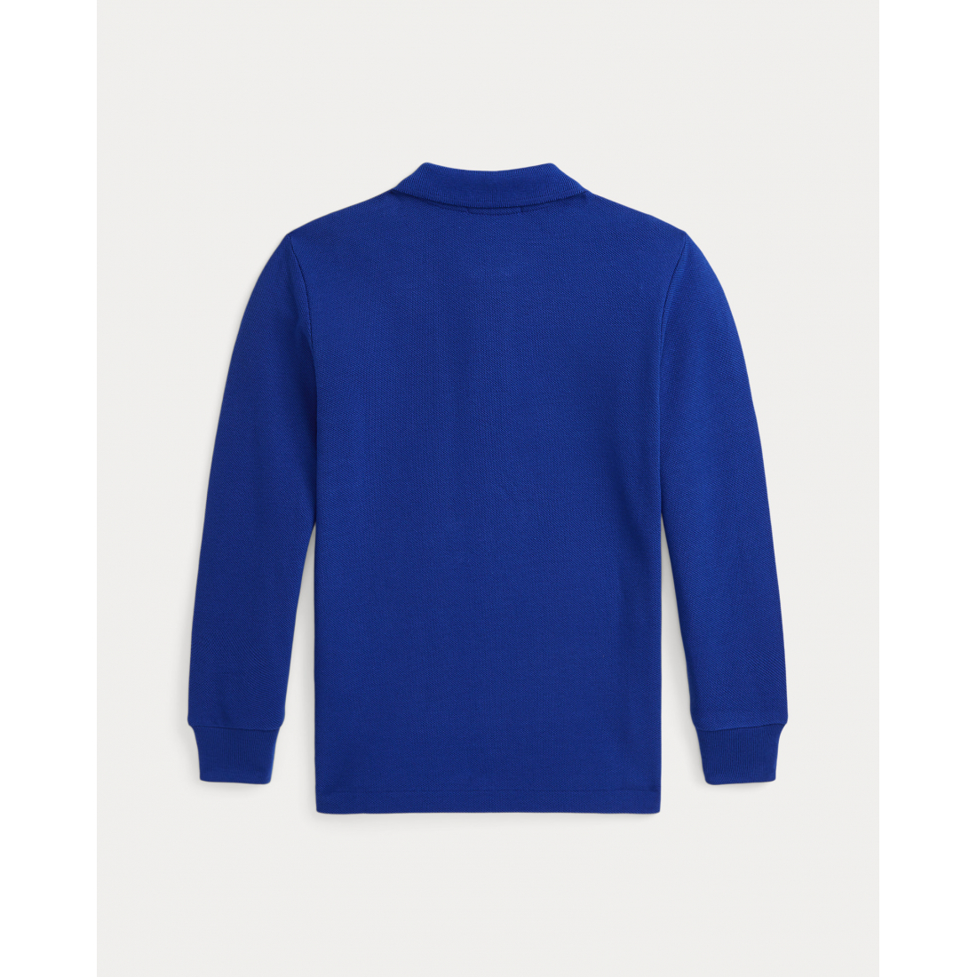 'Cotton Mesh Long-Sleeve Polo Shirt' pour Garçons