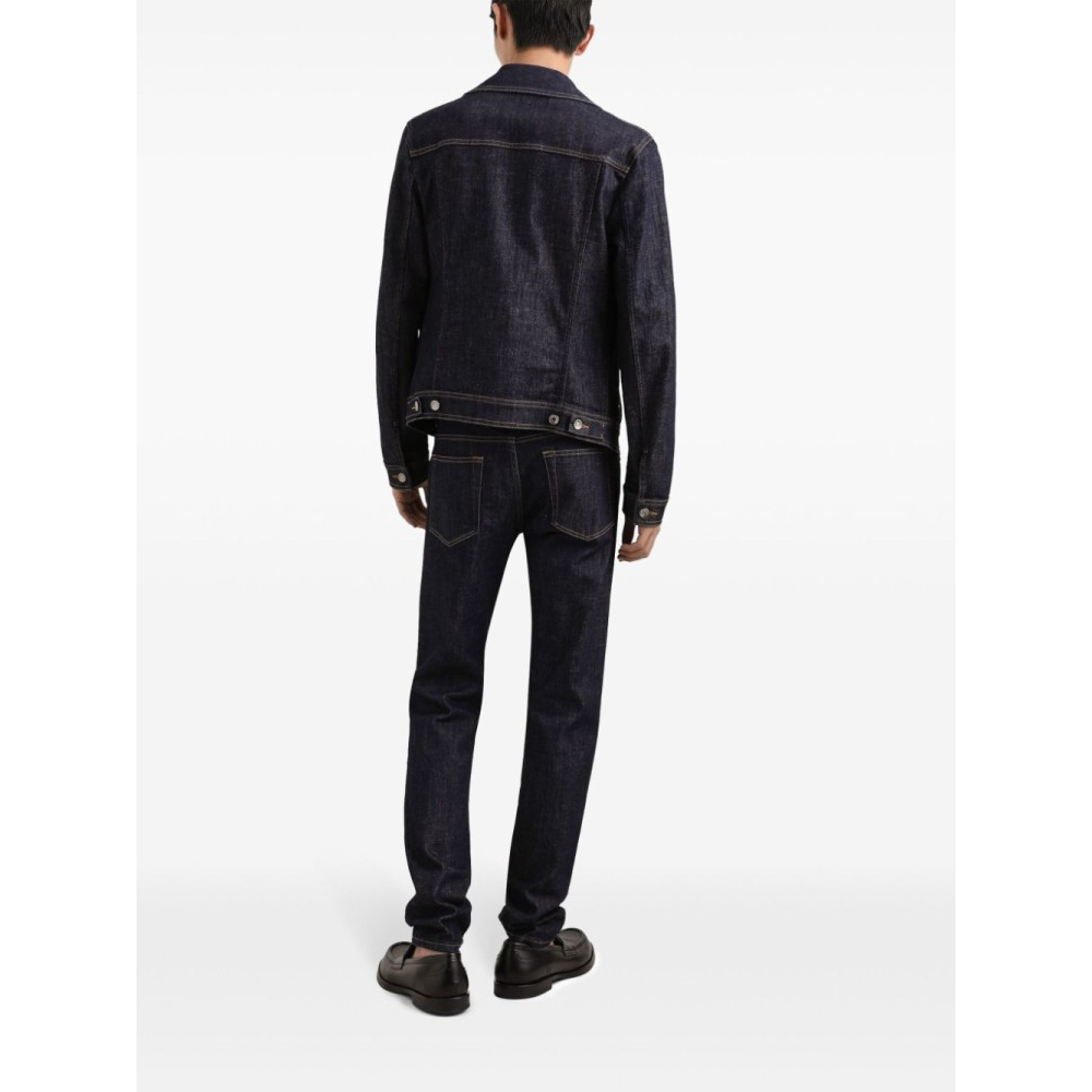 Veste en jeans 'Logo-Appliqué' pour Hommes