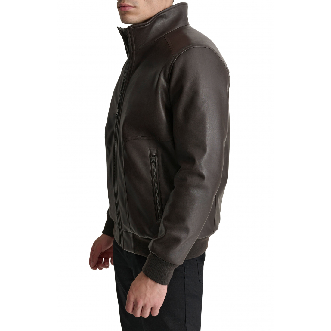 Blouson bomber 'Faux Leather' pour Hommes