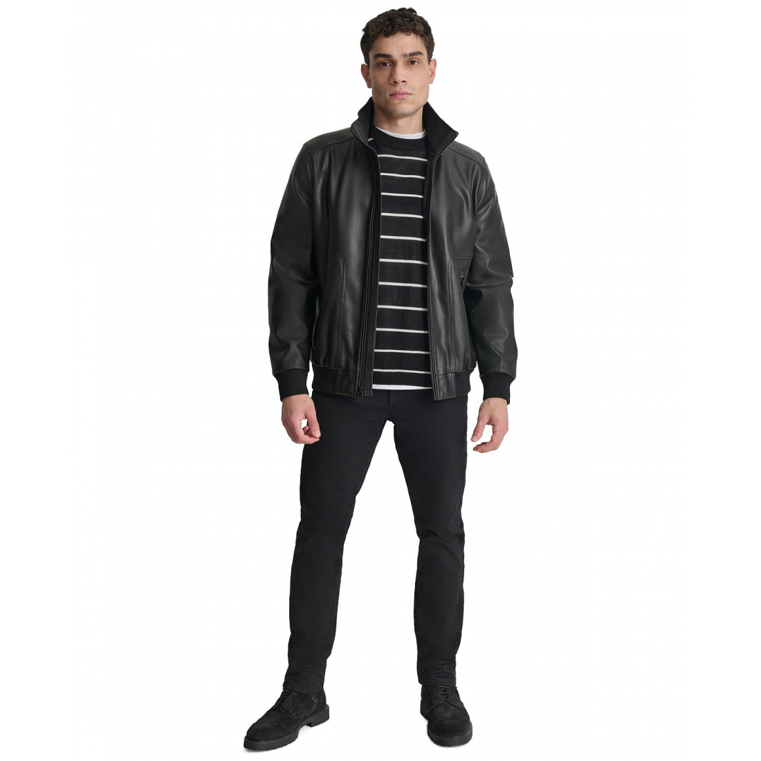 Blouson bomber 'Smooth Faux-Leather' pour Hommes