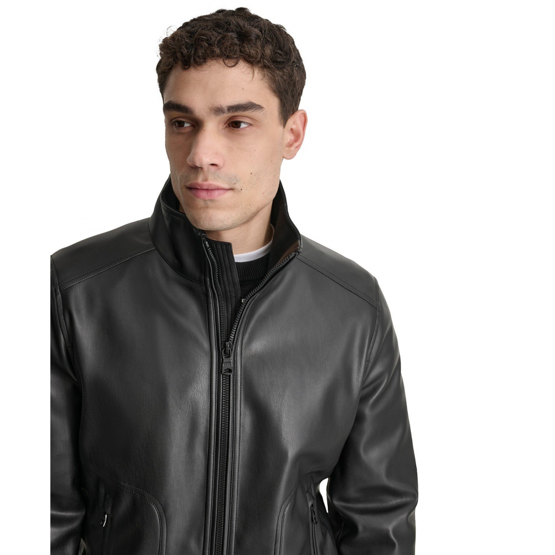Blouson bomber 'Smooth Faux-Leather' pour Hommes