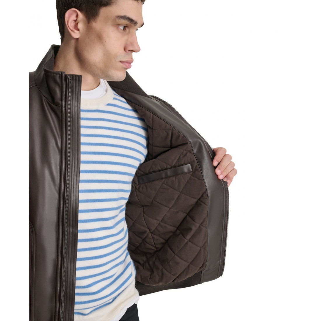 Blouson bomber 'Smooth Faux-Leather' pour Hommes