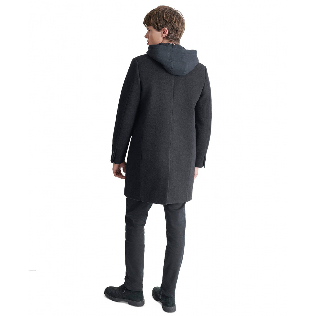 Manteau 'Removable Hood Notch-Lapel' pour Hommes