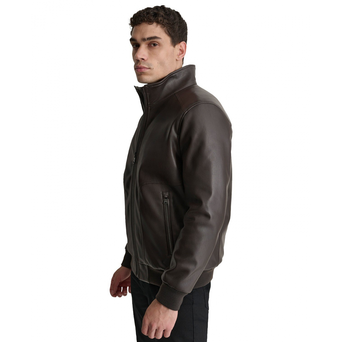 Blouson bomber 'Smooth Faux-Leather' pour Hommes