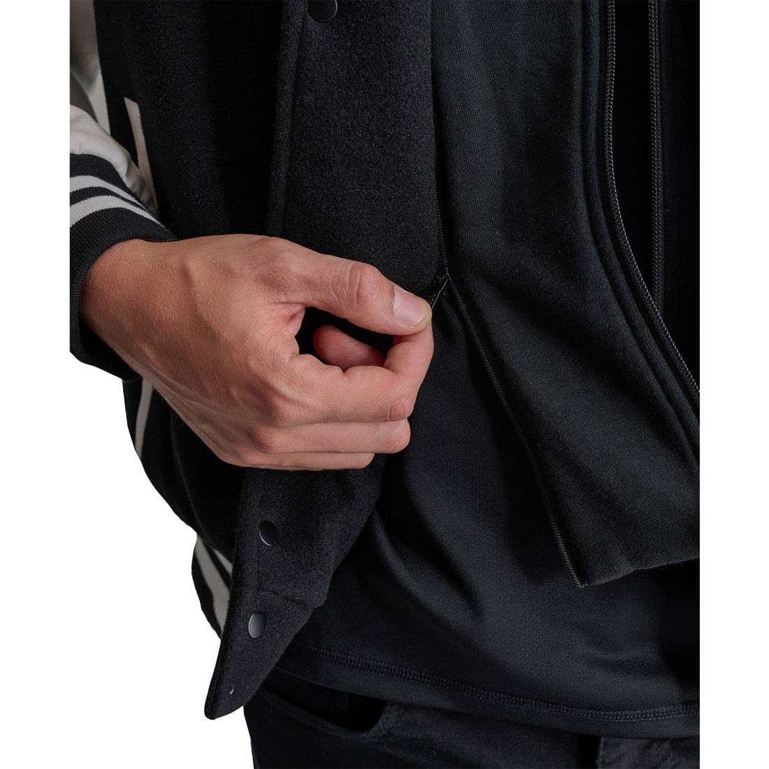 Men's 'Colorblocked Removable Hood Varsity' Bomber Jacket