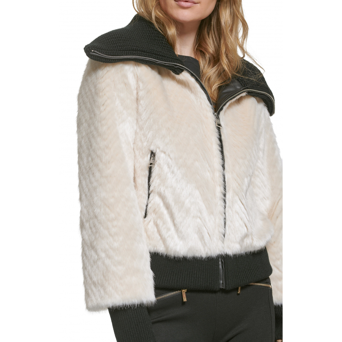 Blouson bomber 'Faux Fur Bomber Jacket' pour Femmes