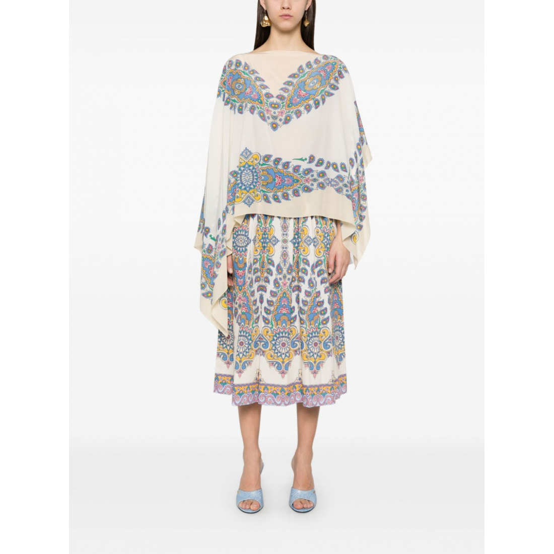 Women's 'Paisley-Print' Poncho