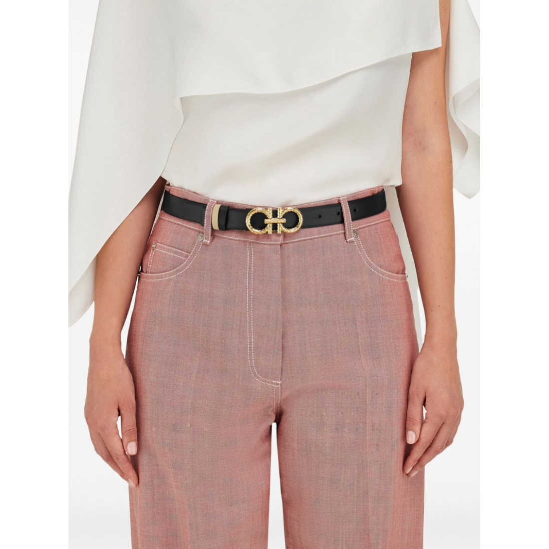 Ceinture 'Reversible Gancini-Buckle' pour Femmes