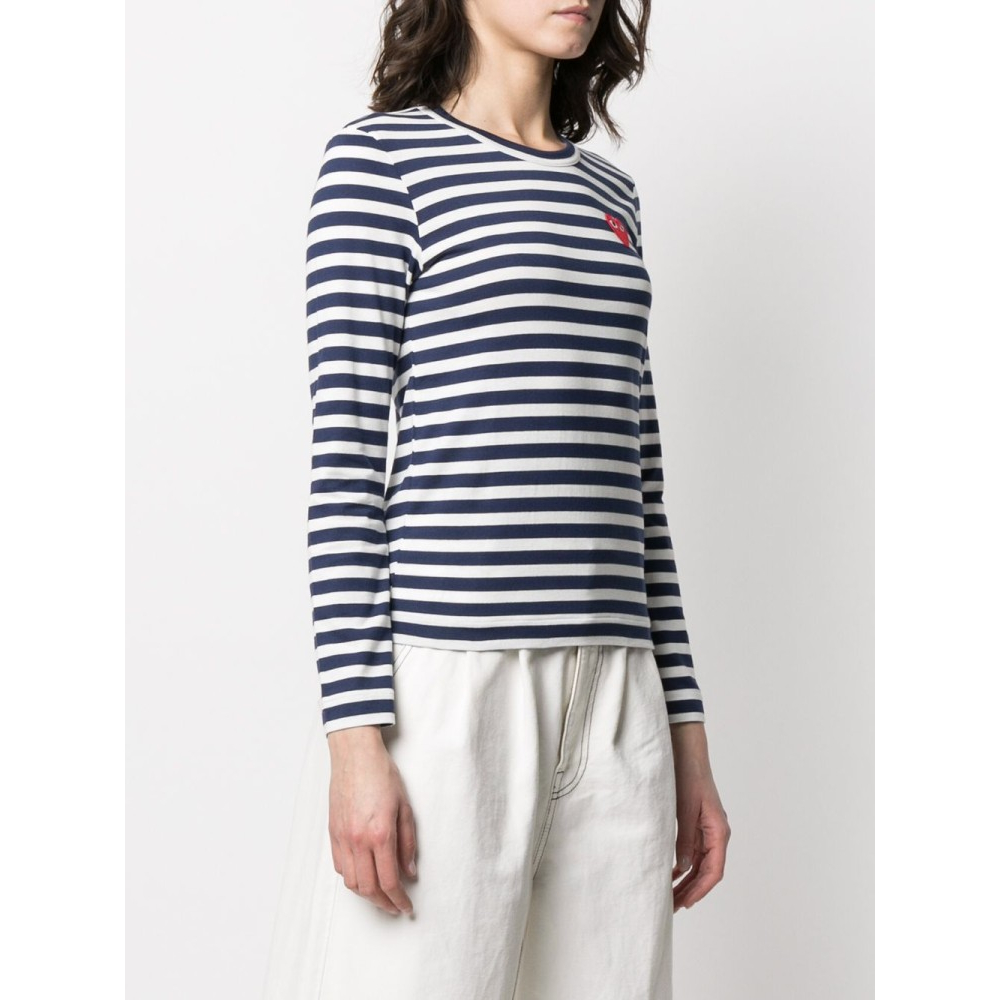 T-Shirt manches longues 'Striped Print' pour Femmes