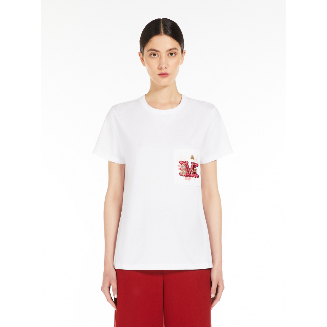 T-shirt 'With Embroidered Pocket' pour Femmes