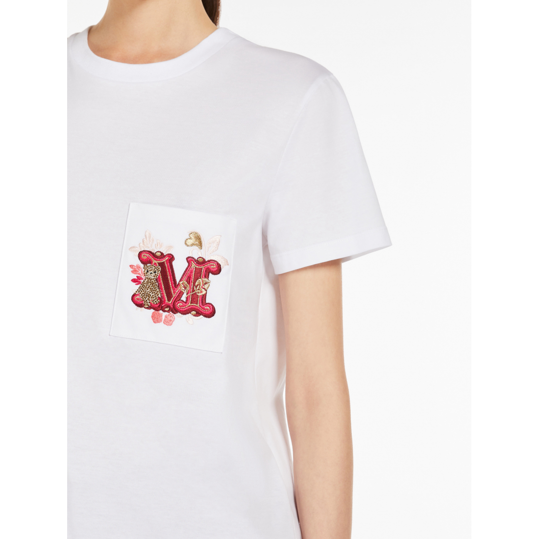 T-shirt 'With Embroidered Pocket' pour Femmes