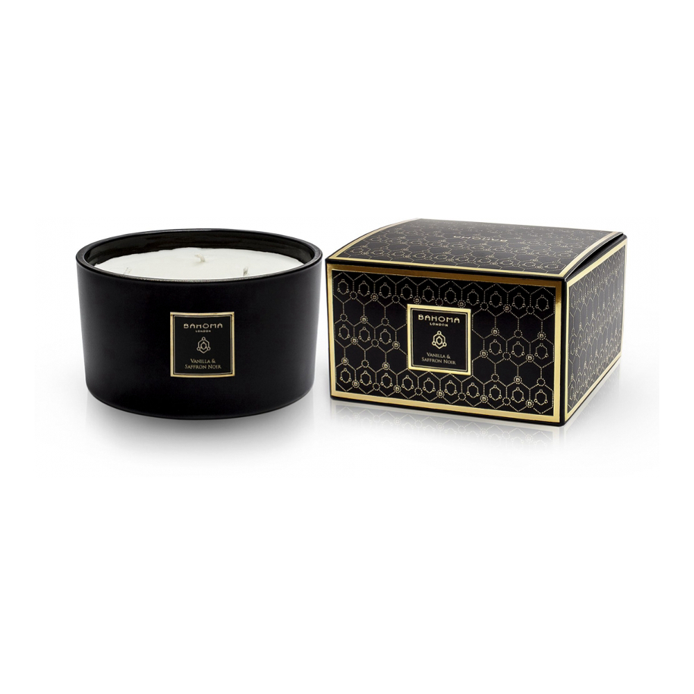 Bougie 3 mèches 'Obsidian - Saffron Noir & Vanilla' - 400 g