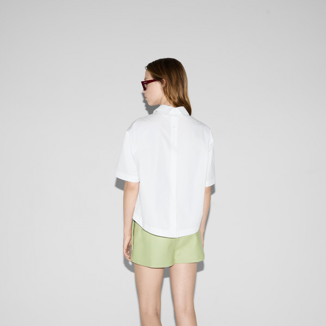 'Embossed' Kurzärmeliges Hemd für Damen