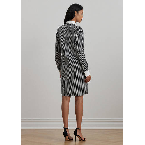 Women's 'Striped Bib Front Broadcloth' Shirtdress